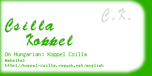 csilla koppel business card